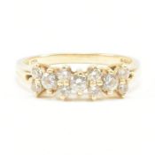 HALLMARKED 14CT GOLD & CUBIC ZIRCONIA CLUSTER RING