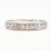 HALLMARKED 9CT GOLD & DIAMOND HALF ETERNITY RING