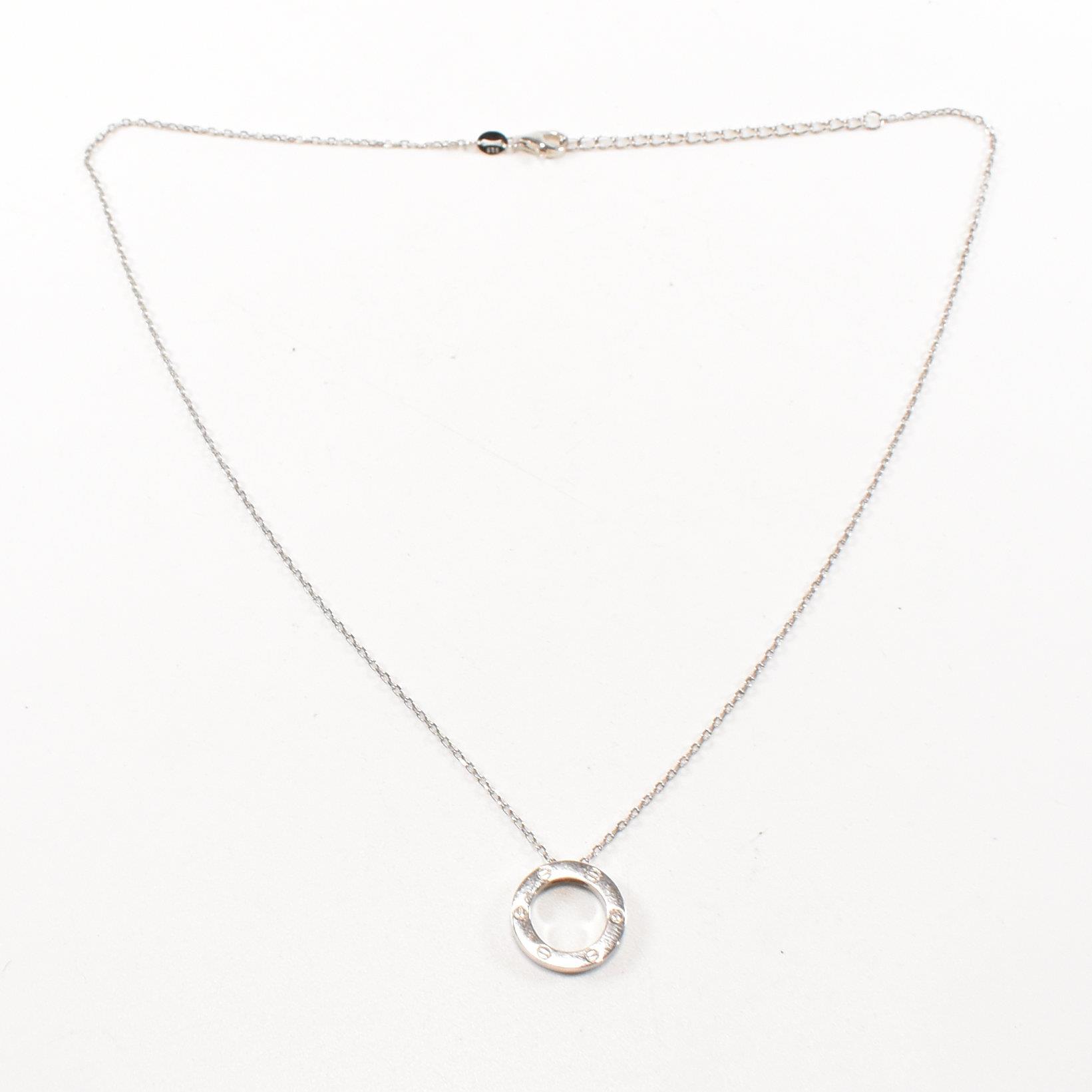 SILVER DESIGNER STYLE PENDANT NECKLACE - Image 4 of 7
