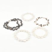 COLLECTION OF ASSORTED CULTURED PEARL BRACELETS