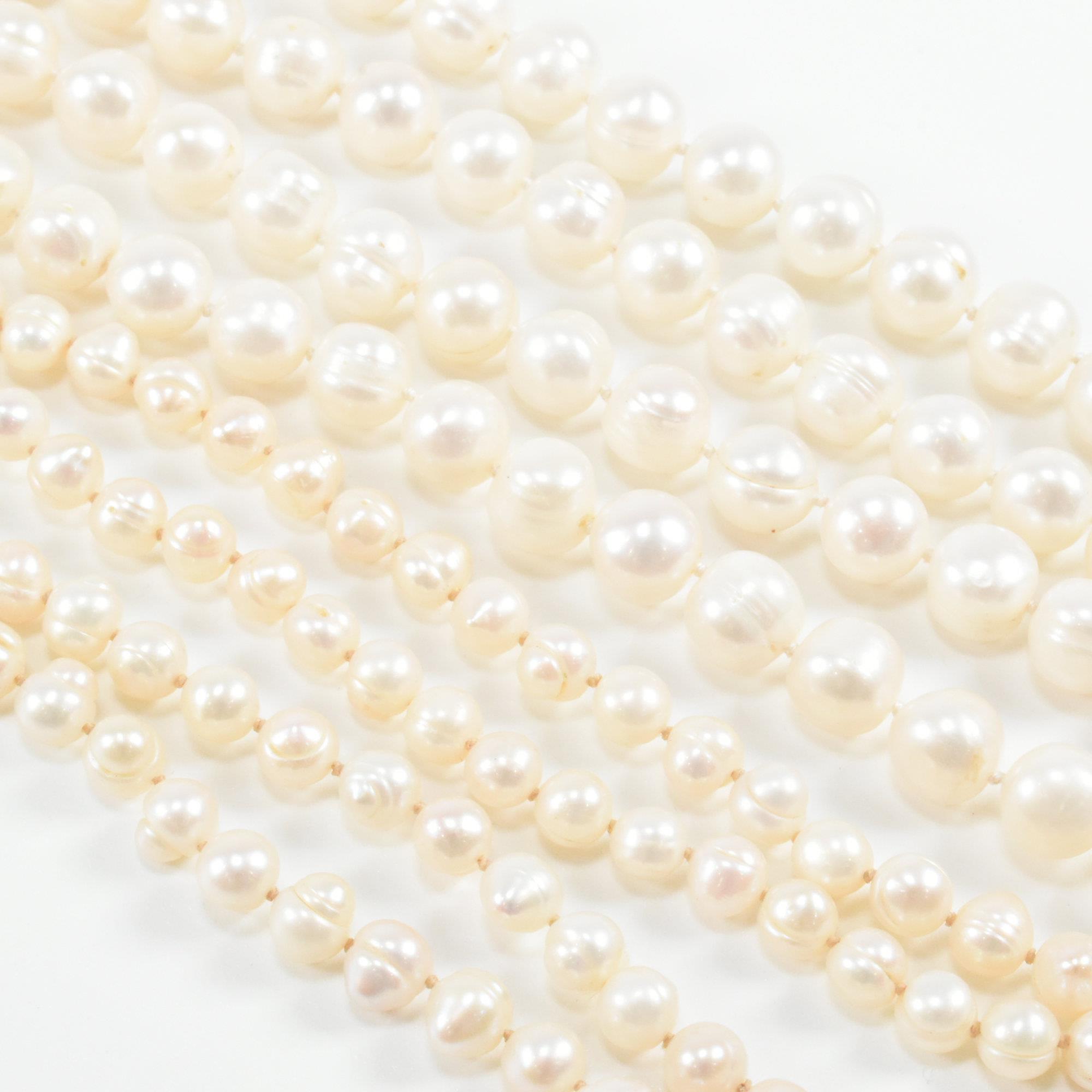 TWO STRINGS OF CULTURES BAROQUE PEARLS - Image 2 of 6