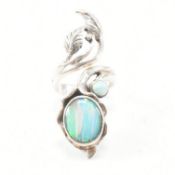 SILVER 925 ART NOUVEAU STYLE SILVER & OPAL RING