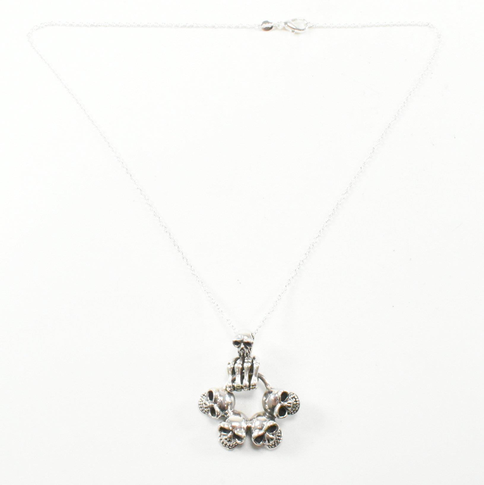 925 SILVER SKULL PENDANT NECKLACE - Image 5 of 5