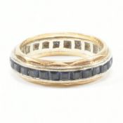 VINTAGE YELLOW METAL & SAPPHIRE ETERNITY RING