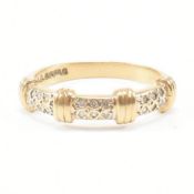 HALLMARKED 9CT GOLD & DIAMOND HALF ETERNITY RING