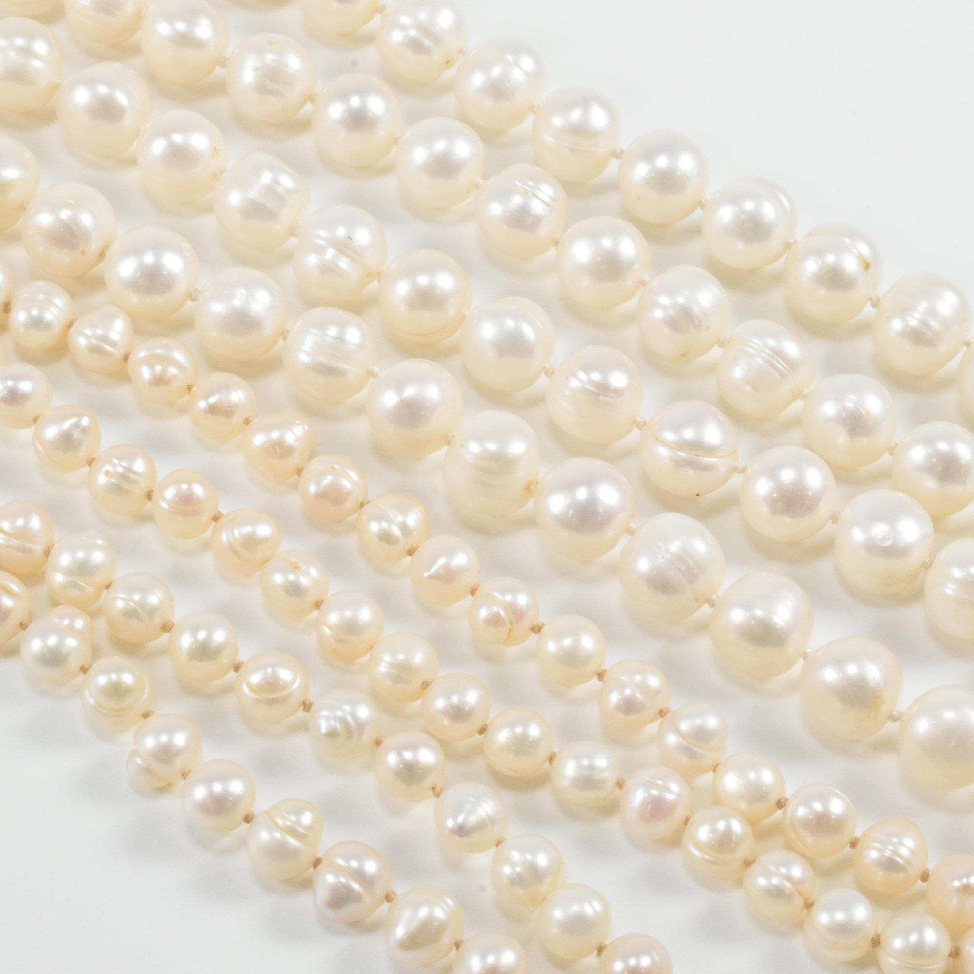 TWO STRINGS OF CULTURES BAROQUE PEARLS - Image 3 of 6