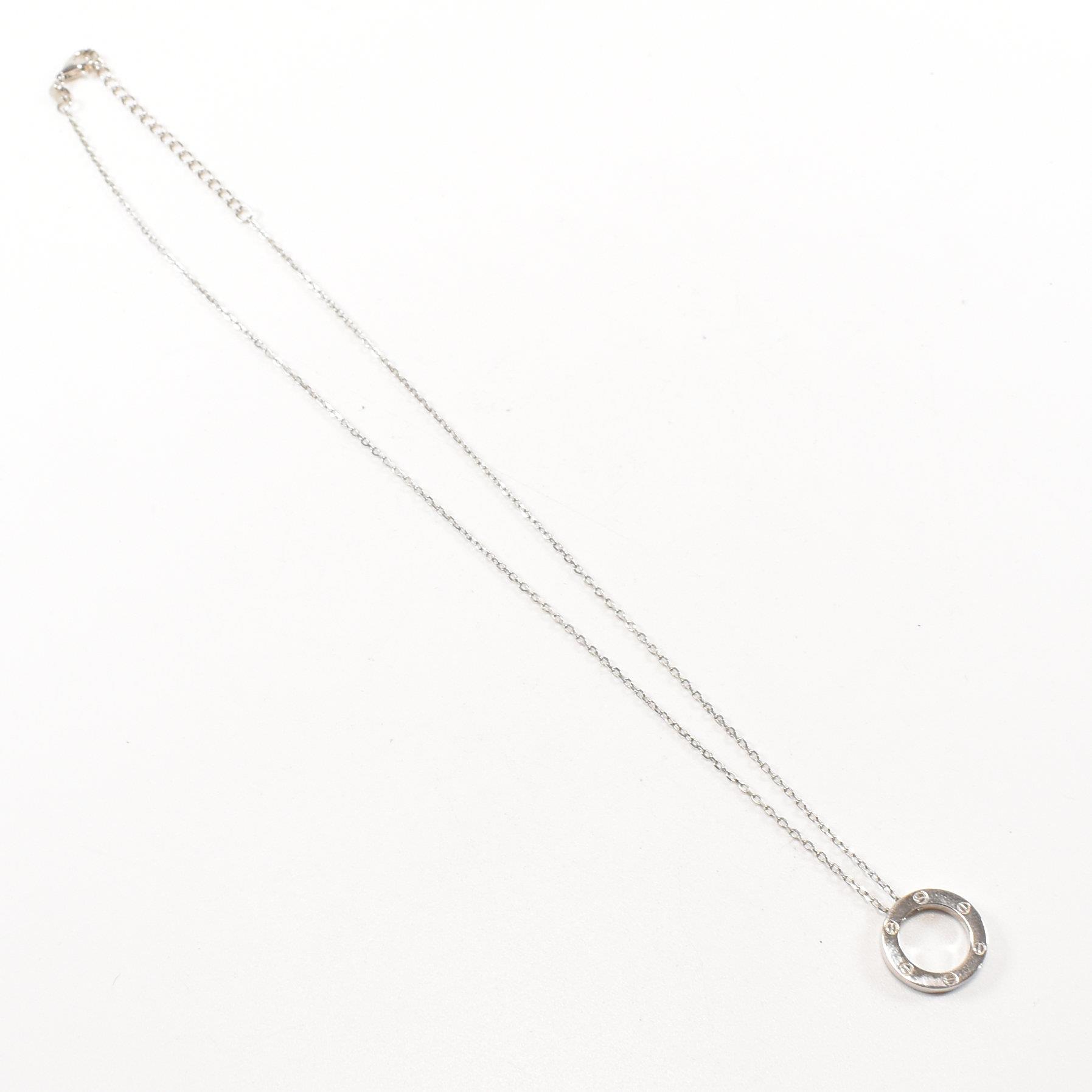 SILVER DESIGNER STYLE PENDANT NECKLACE - Image 5 of 7