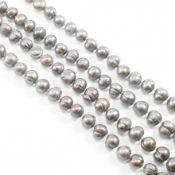 CULTURED BLACK BAROQUE PEARL NECKLACE