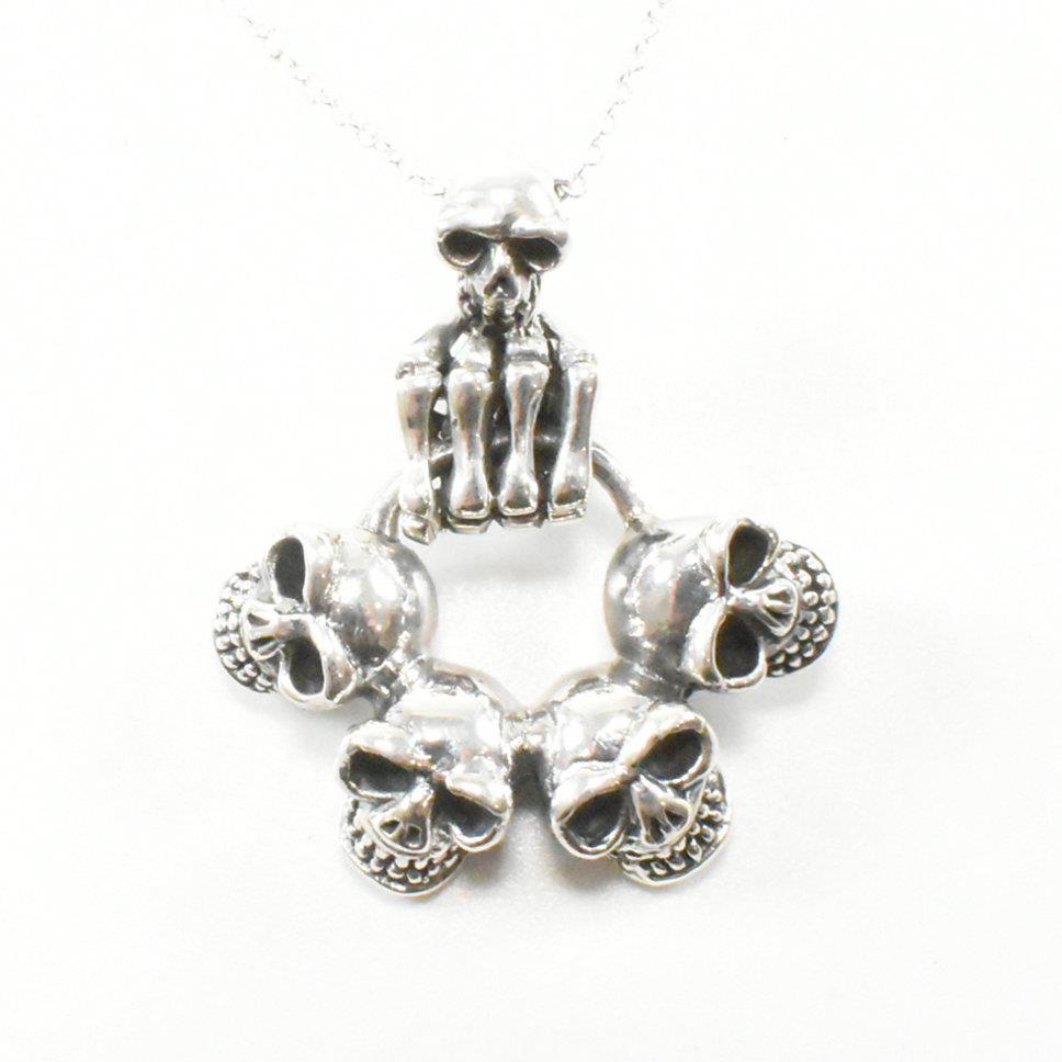 925 SILVER SKULL PENDANT NECKLACE - Image 2 of 5