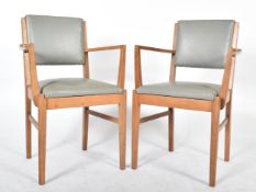 GORDON RUSSELL - PAIR OF MID CENTURY OAK FRAMED CHAIRS