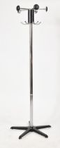 RETRO 20TH CENTURY METAL AND CHROME COAT STAND