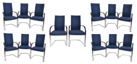 FRITZ HANSEN - MATCHING SET OF 14 DESIGNER OFFICE CHAIRS