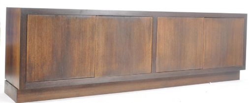 CONTEMPORARY WENGE VENEERED LOW MEDIA SIDEBORAD UNIT