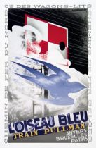 A. M. CASSANDRE - L'OISEAU BLEU - RETRO 1989 EXHIBITION POSTER