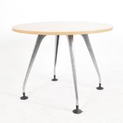 CONTEMPORARY BRITISH DESIGN OAK VENEERED CIRCULAR TABLE