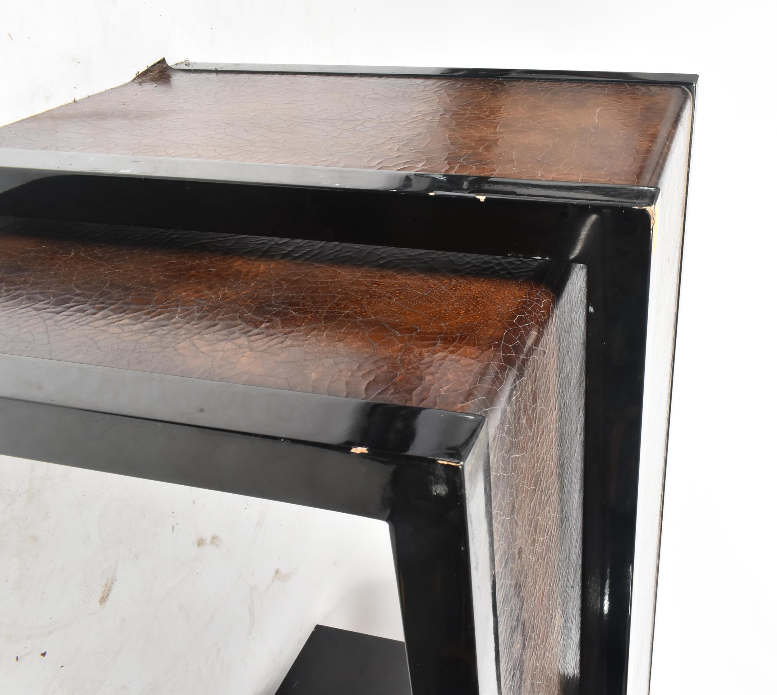 TWO PAIRS OF CONTEMPORARY NEST OF CONSOLE TABLES - Image 4 of 10