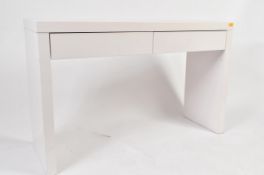 CONTEMPORARY WHITE GLOSS OFFICE DESK TABLE