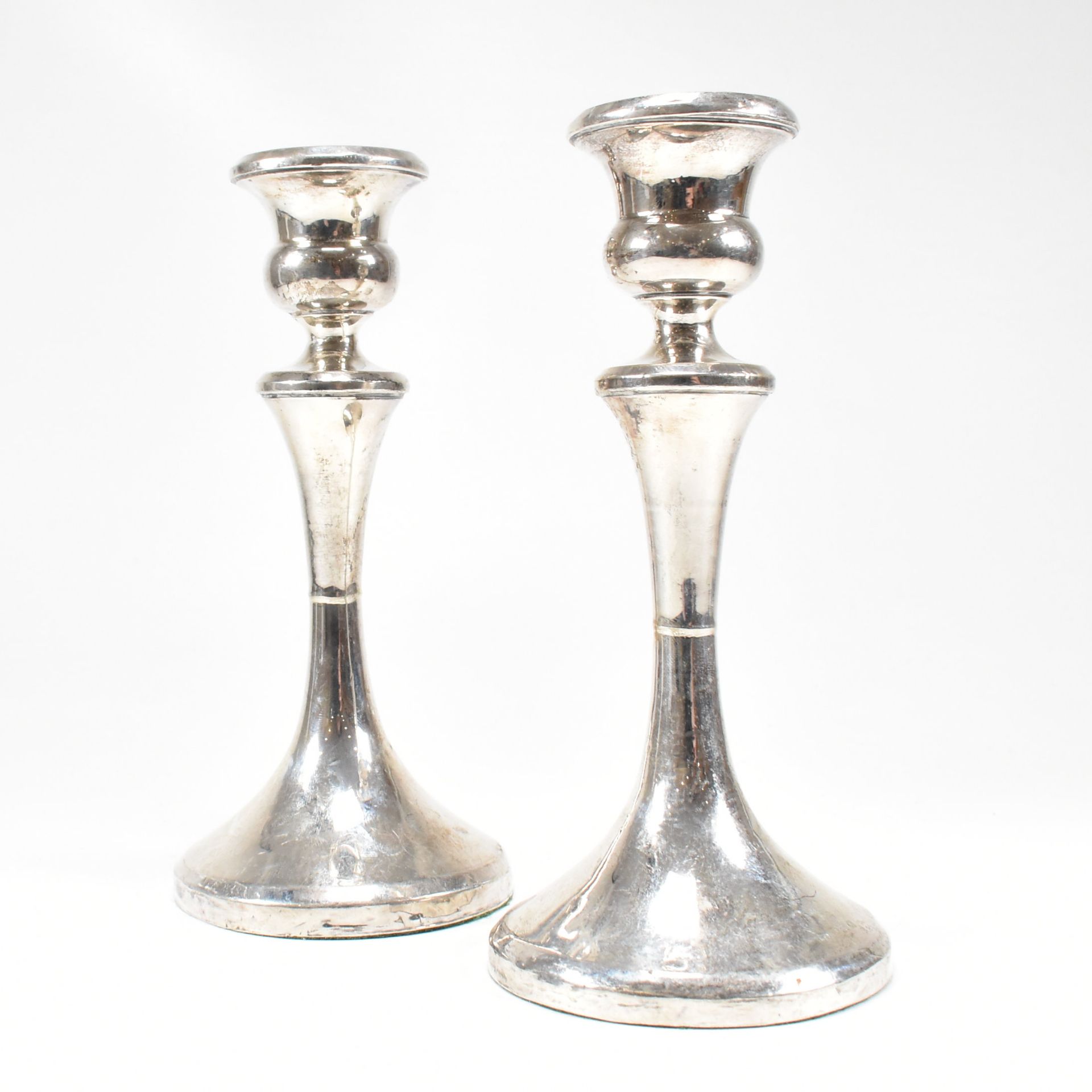 GEORGE V HALLMARKED SILVER CANDLESTICKS - Bild 4 aus 7