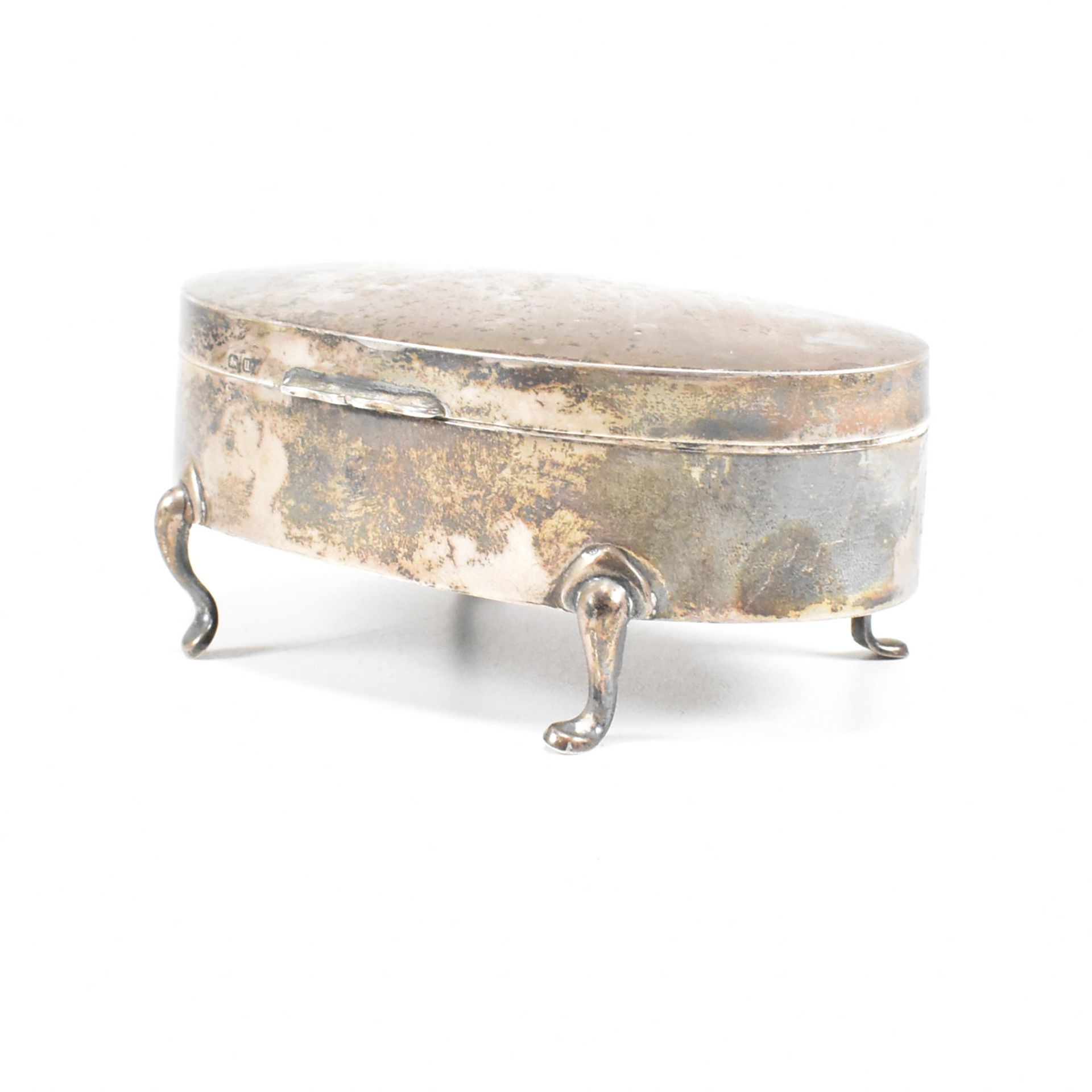 GEORGE V HALLMARKED SILVER MOUNTED JEWELLERY BOX - Image 4 of 11
