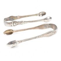 VICTORIAN & GEORGE IV HALLMARKED SILVER SUGAR TONGS