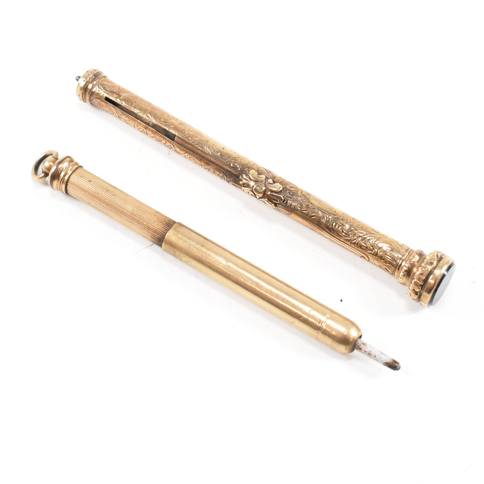 TWO GOLD PLATED PROPELLING PENCILS
