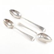 ONE LATE 18TH CENTURY & TWO EARLY 19TH CENTURY SILVER SPOONS