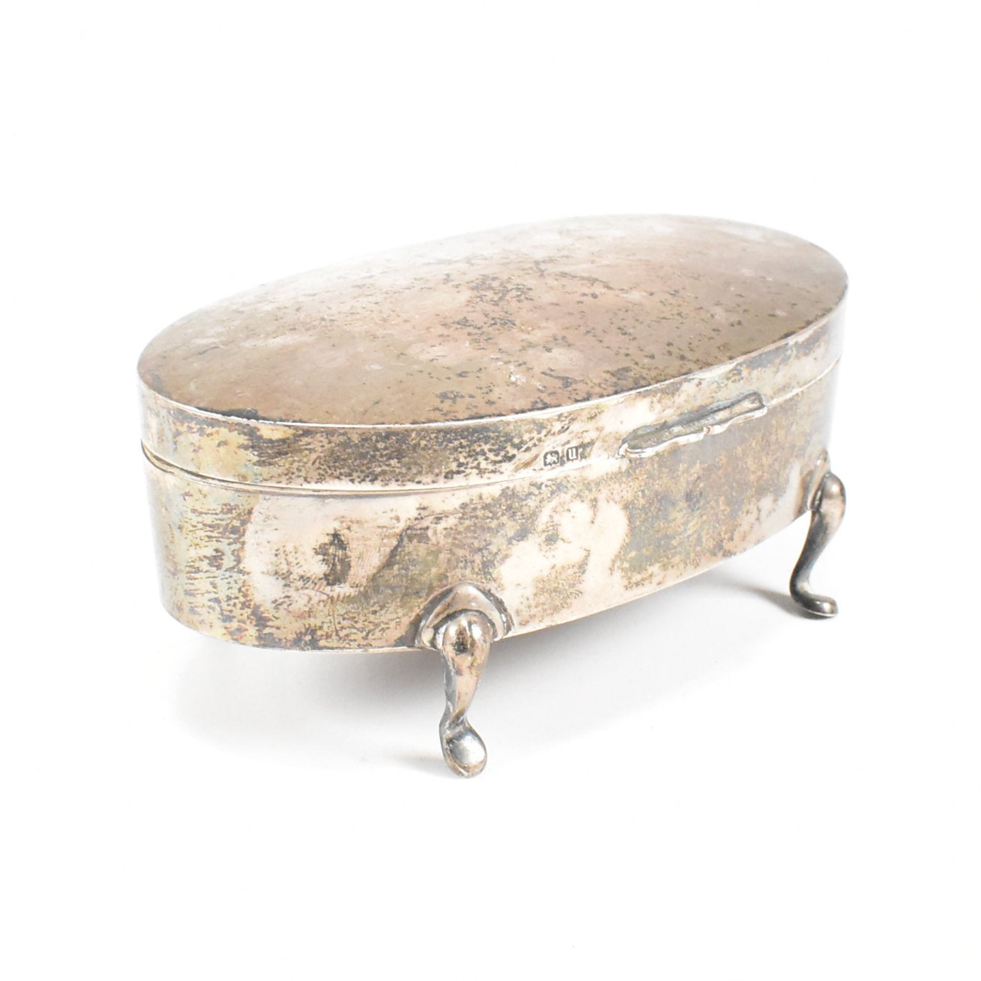 GEORGE V HALLMARKED SILVER MOUNTED JEWELLERY BOX - Image 2 of 11