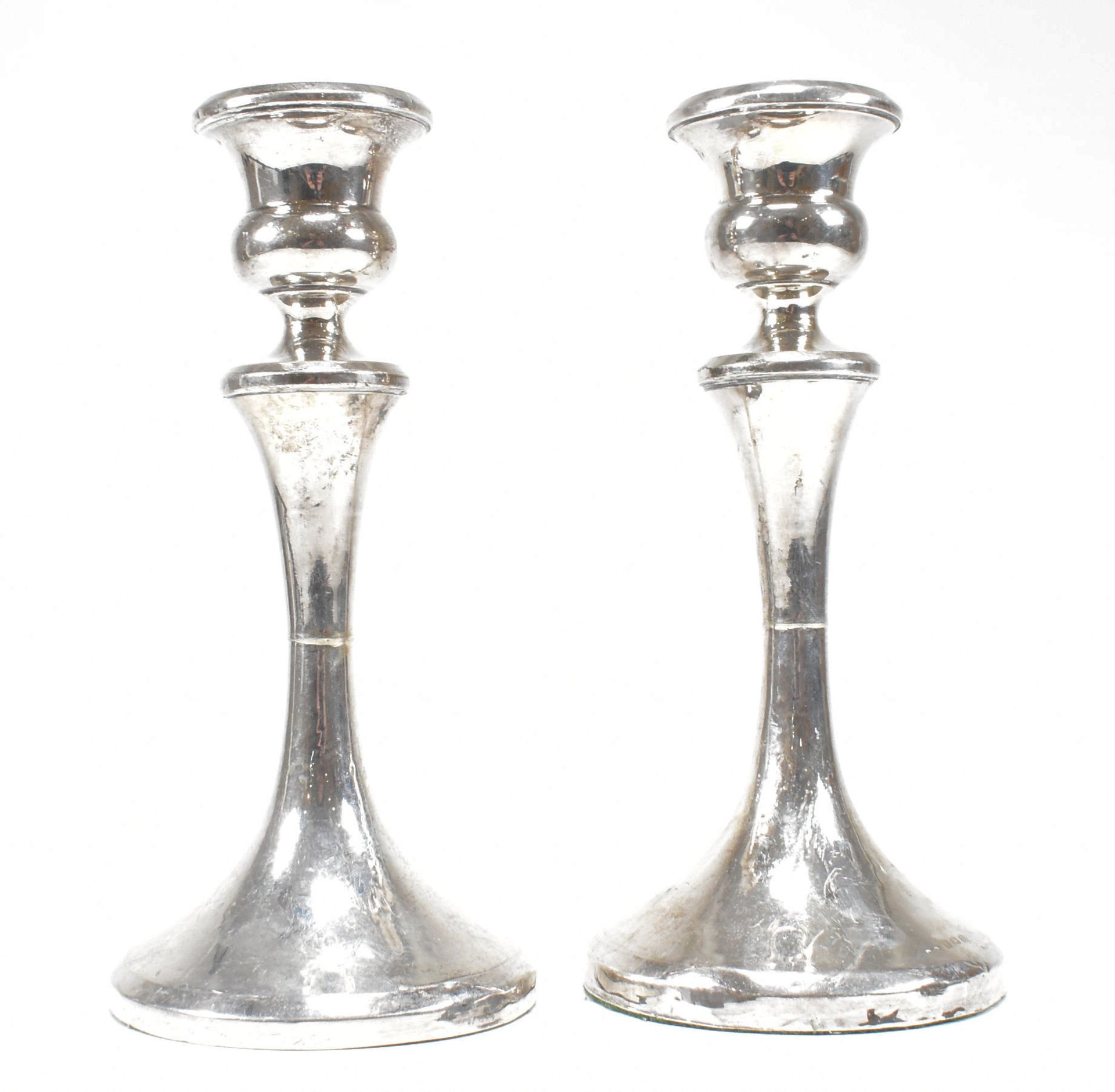 GEORGE V HALLMARKED SILVER CANDLESTICKS