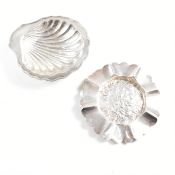 TWO HALLMARKED SILVER TRINKET DISHES VICTORIAN & LATER