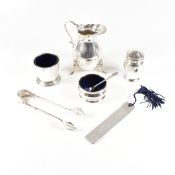 COLLECTION OF HALLMARKED SILVER & WHITE METAL ITEMS