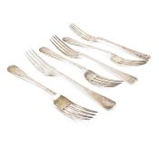 SIX 1920S HALLMARKED SILVER FORKS