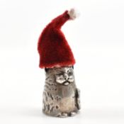 HALLMARKED SILVER NOVELTY CAT THIMBLE