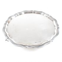 MID CENTURY HALLMARKED SILVER SALVER