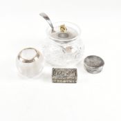 COLLLECTION OF SILVER & WHITE METAL ITEMS