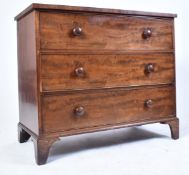 19TH CENTURY GEORGE III MAHOGANY CHEST OF DRAWERS