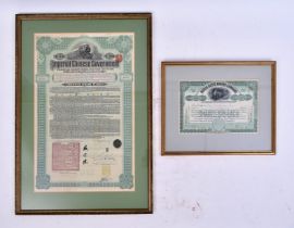 1911 IMPERIAL CHINESE GOVERNMENT £20 RAILWAY BOND & ANOTHER