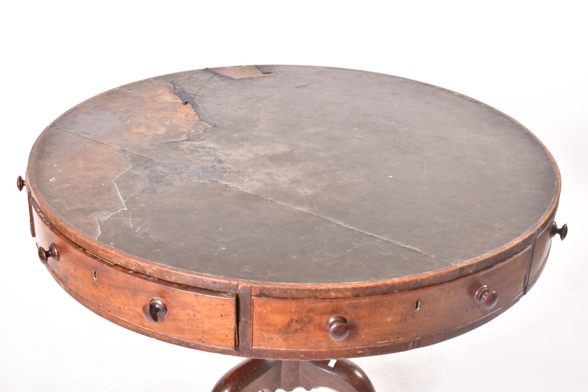 GEORGE III 19TH CENTURY MAHOGANY CIRCULAR RENT TABLE - Bild 2 aus 6