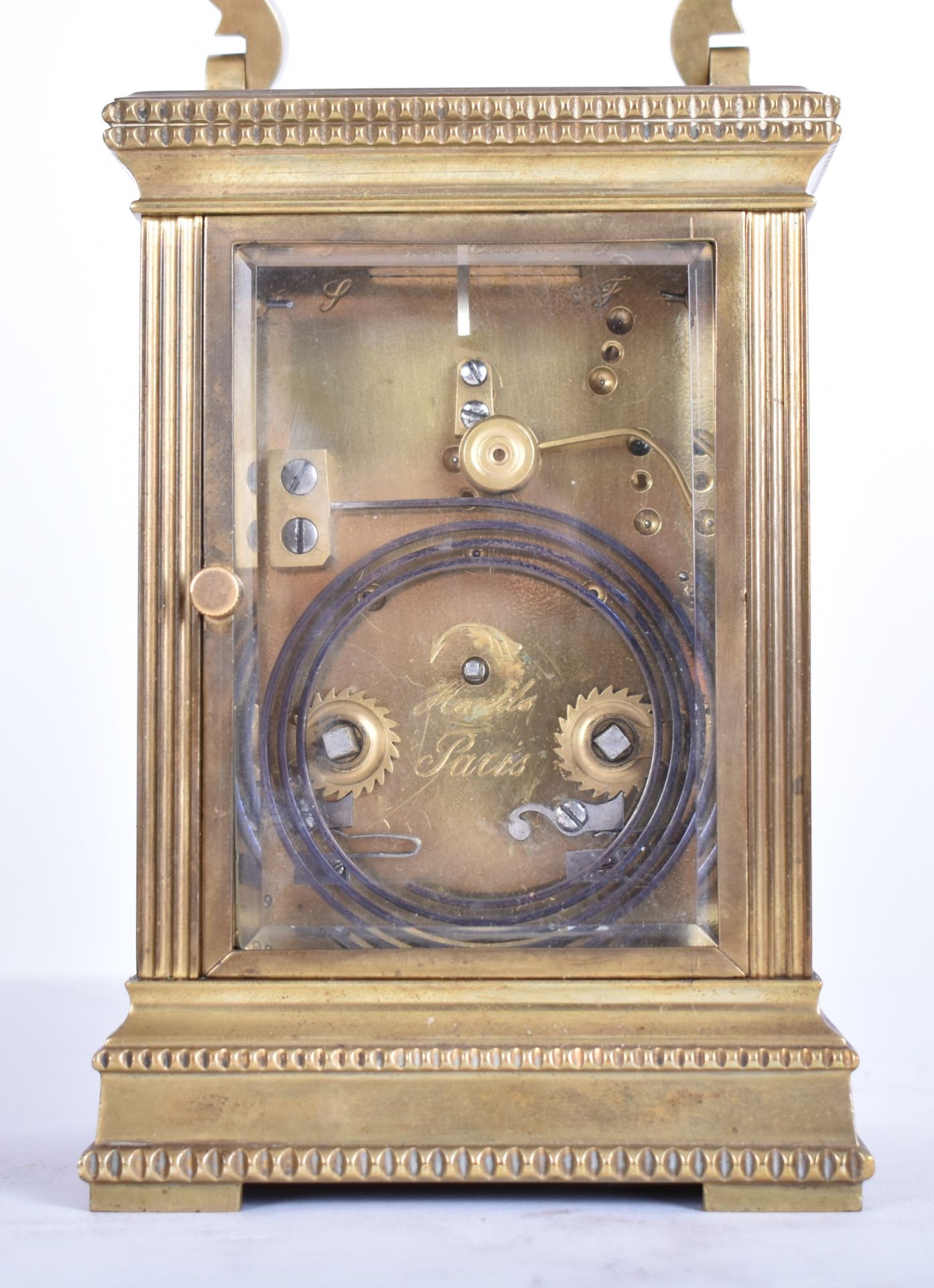 19TH CENTURY FRENCH BRASS CASED REPEATER CARRIAGE CLOCK - Bild 4 aus 9