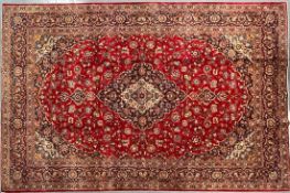 EARLY 20TH CENTURY CENTRAL PERSIAN SIGNED KASHAN RUG