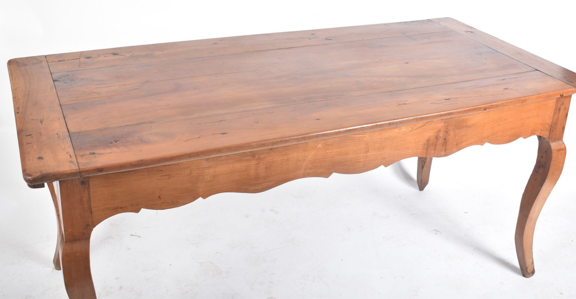 LATE 19TH CENTURY FRENCH FRUITWOOD REFECTORY TABLE - Bild 2 aus 10