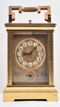 CAMERDEN & FORSTER - BRASS REPEATER DESK CARRIAGE CLOCK