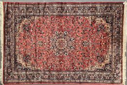 WITHDRAWN - 20TH CENTURY ABOUSSON STYLE PINK FLOOR RUG
