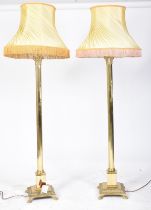 PAIR OF 20TH CENTURY NEO-CLASSICAL STYLE COLUMN LAMPS