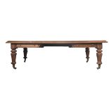 LARGE VICTORIAN MAHOGANY & LEATHER LAWYERS LIBRARY DESK