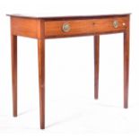 VICTORIAN 19TH CENTURY MAHOGANY BOW FRONT SIDE TABLE