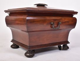 19TH CENTURY WILLIAM IV LARGE MAHOGANY WINE COOLER