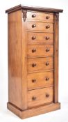 VICTORIAN MAHOGANY UPRIGHT WELLINGTON CHEST OF DRAWERS