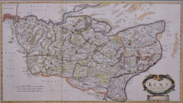 AFTER ROBERT MORDEN 19TH CENTURY MAP OF KENT ETCHING