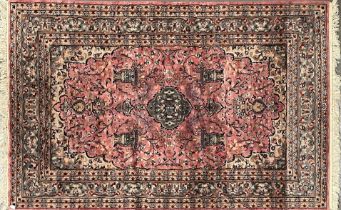 WITHDRAWN - 20TH CENTURY PERSIAN HAND WOVEN FLOOR RUG