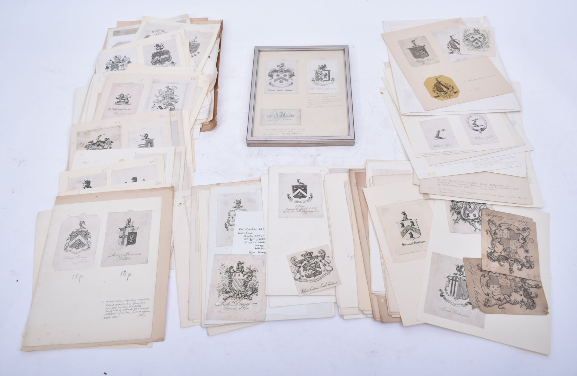 COLLECTION OF 18TH - 19TH CENTURY HERALDIC BOOKPLATES